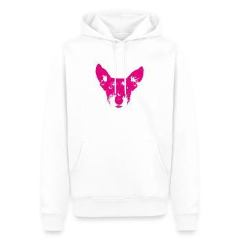 Hund Pink - Männer Premium Bio Hoodie - Weiß - Vorne - Nico (187cm)