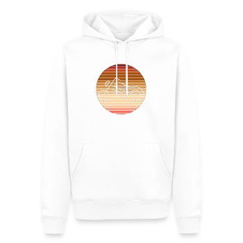 Motocyclette - Sweat à capuche Premium bio Homme - blanc - Devant - Nico (187cm)
