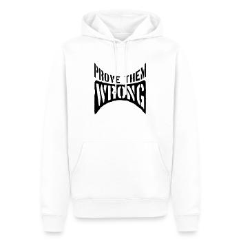 Prove Them Wrong - Männer Premium Bio Hoodie - Weiß - Vorne - Nico (187cm)