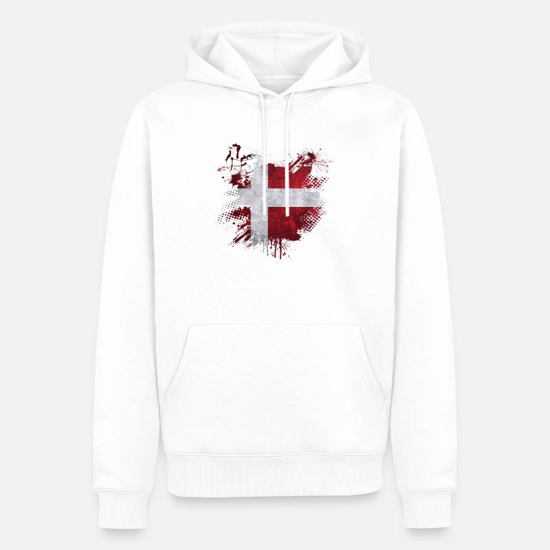 Graffitti Danemark - Sweat à capuche Premium bio Homme - blanc