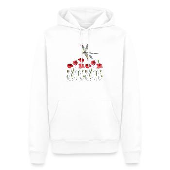 Libellule - Sweat à capuche Premium bio Homme - blanc - Devant - Nico (187cm)
