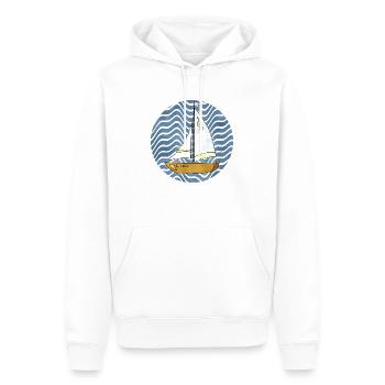 Segelboot - Männer Premium Bio Hoodie - Weiß - Vorne - Nico (187cm)