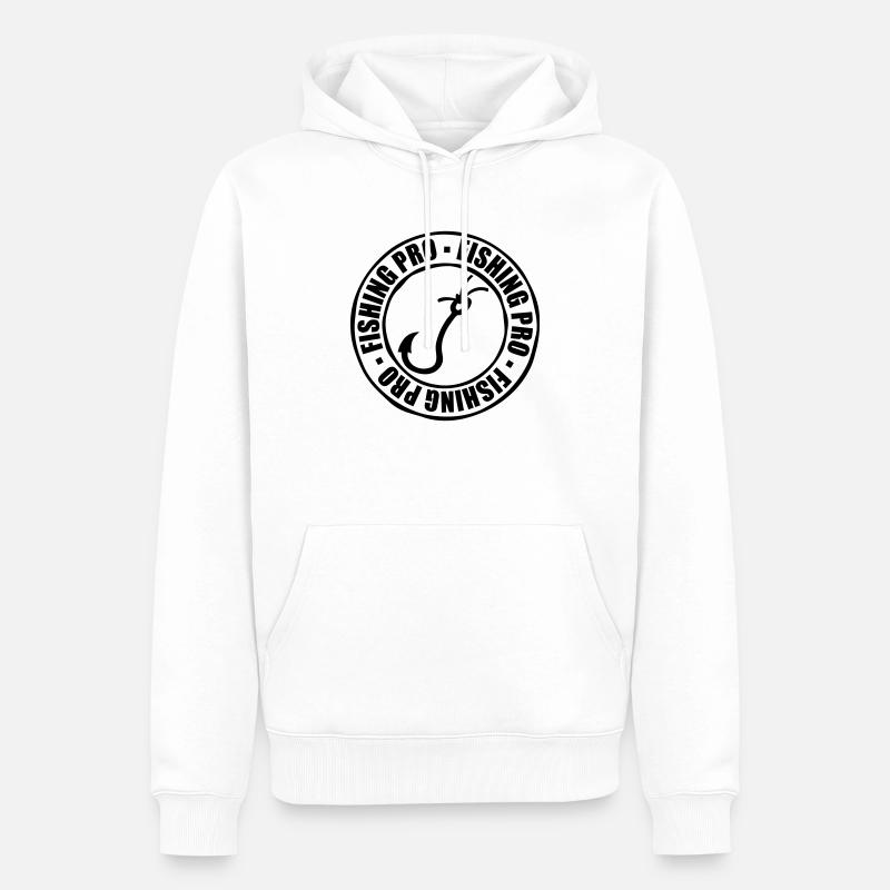 Timbre Pêche Pro - Sweat à capuche Premium bio Homme - blanc