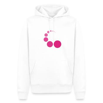 CIRCIRCLE PINK - Sweat à capuche Premium bio Homme - blanc - Devant - Nico (187cm)