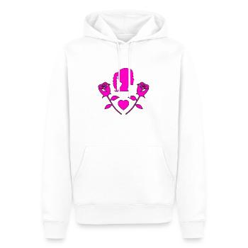Sommer - Männer Premium Bio Hoodie - Weiß - Vorne - Nico (187cm)