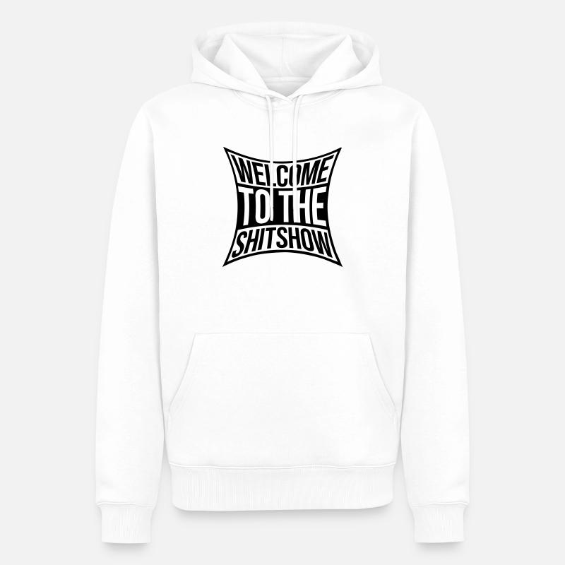 Sarkasmus Spruch Shitshow - Männer Premium Bio Hoodie - Weiß