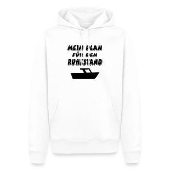 Motorboot - Männer Premium Bio Hoodie - Weiß - Vorne - Nico (187cm)