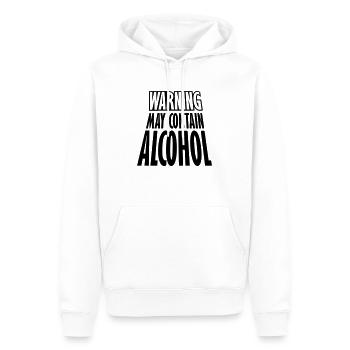 May Contain Alcohol Warning - Männer Premium Bio Hoodie - Weiß - Vorne - Nico (187cm)