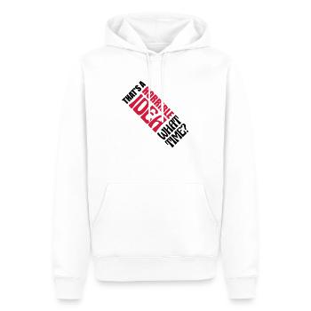C’est une idée horrible - Sweat à capuche Premium bio Homme - blanc - Devant - Nico (187cm)