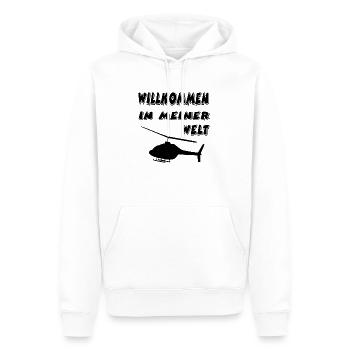 Hubschrauber - Männer Premium Bio Hoodie - Weiß - Vorne - Nico (187cm)