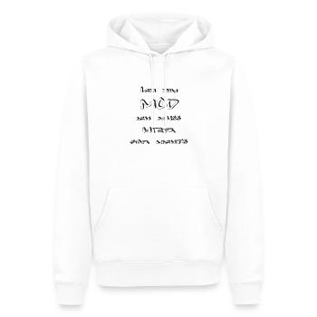 Ich bin Mod weiss - Männer Premium Bio Hoodie - Weiß - Vorne - Nico (187cm)