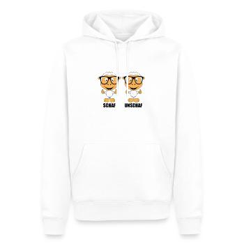 SCHAFE - SHEEPS - BRILLE - OPTIKER - SEHSTÄRKE - Männer Premium Bio Hoodie - Weiß - Vorne - Nico (187cm)