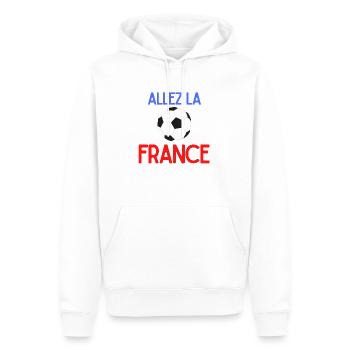 Allez la France - Sweat à capuche Premium bio Homme - blanc - Devant - Nico (187cm)