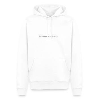 Je suis 99% ange, mais oh ce 1%... - Sweat à capuche Premium bio Homme - blanc - Devant - Nico (187cm)