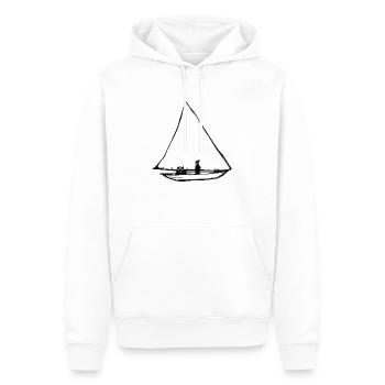 Voilier Ernst Ludwig Kirchner - Sweat à capuche Premium bio Homme - blanc - Devant - Nico (187cm)