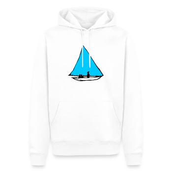 Blaues Segelboot Ernst Ludwig Kirchner Mueggelsee - Männer Premium Bio Hoodie - Weiß - Vorne - Nico (187cm)