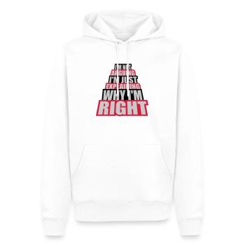 I m not arguing - Men’s Premium Organic Hoodie - white - Front - Nico (187cm)