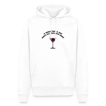 Méga Pinte - Sweat à capuche Premium bio Homme - blanc - Devant - Nico (187cm)