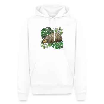 Hérisson - Sweat à capuche Premium bio Homme - blanc - Devant - Nico (187cm)