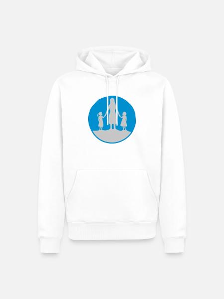 Kreis 2 Töchter Mutter - Männer Premium Bio Hoodie - Weiß