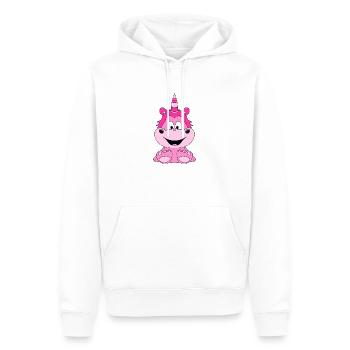 EINHORN - KIND - BABY - Männer Premium Bio Hoodie - Weiß - Vorne - Nico (187cm)