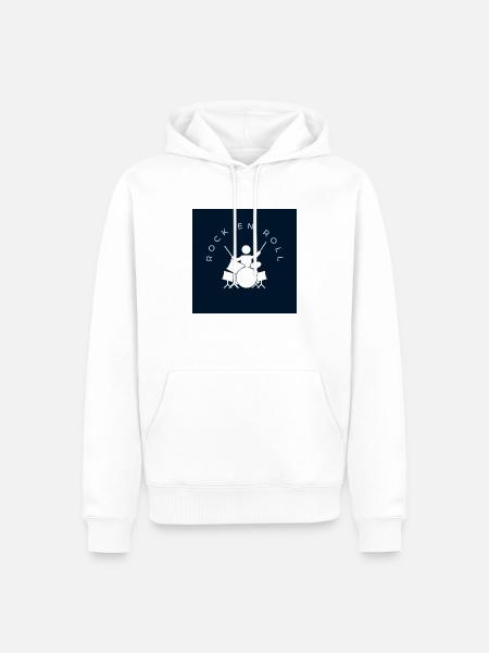 Klara - Männer Premium Bio Hoodie - Weiß