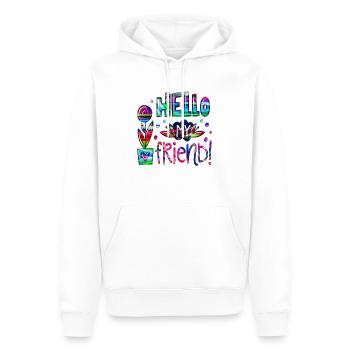mein Freund positive Gedanken glücklich - Männer Premium Bio Hoodie - Weiß - Vorne - Nico (187cm)