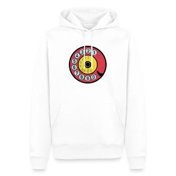 Cadran coloré Vintage Retro Phone Nostalgia - Sweat à capuche Premium bio Homme - blanc - Devant - Nico (187cm)