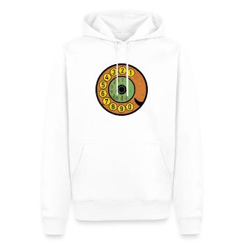 Cadran coloré Vintage Retro Phone Nostalgia - Sweat à capuche Premium bio Homme - blanc - Devant - Nico (187cm)