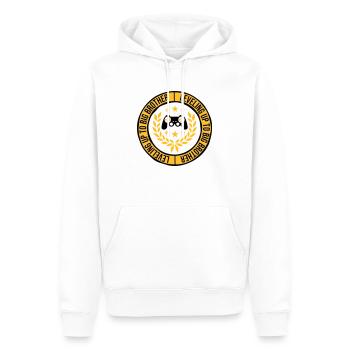 Leveling up big brother - Männer Premium Bio Hoodie - Weiß - Vorne - Nico (187cm)