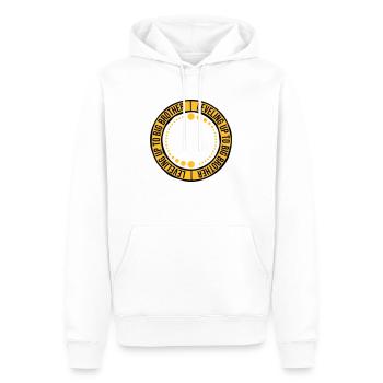 Monter de niveau grand frère - Sweat à capuche Premium bio Homme - blanc - Devant - Nico (187cm)