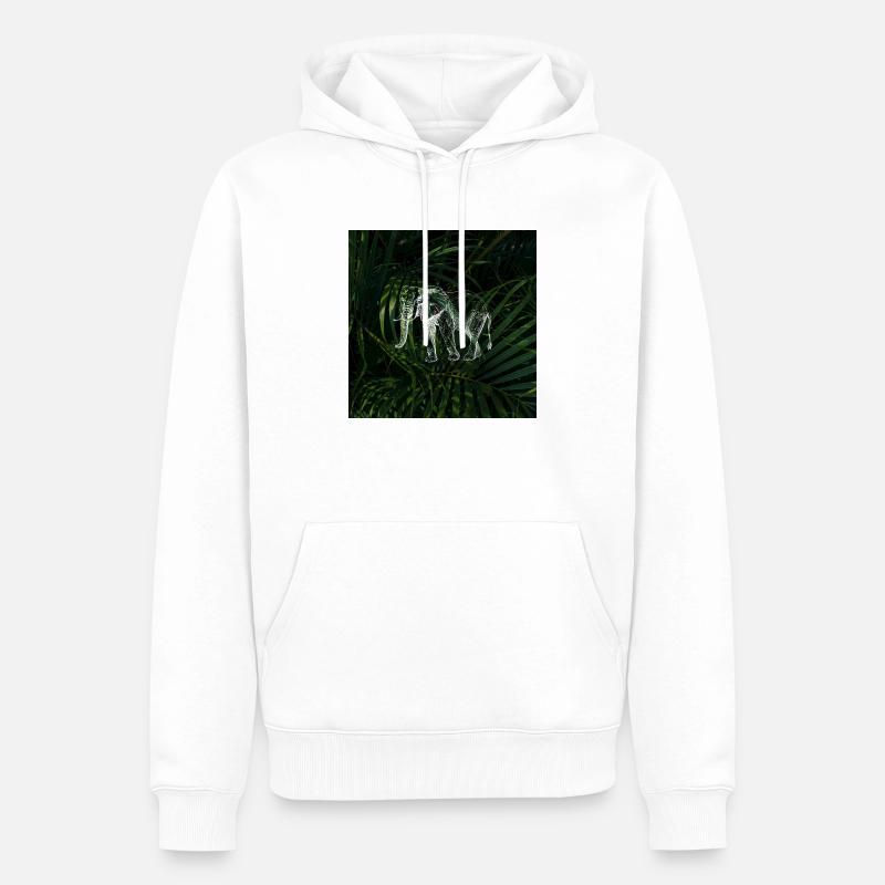 Conception d’éléphant - Sweat à capuche Premium bio Homme - blanc