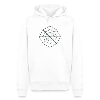 irregular spider web - Men’s Premium Organic Hoodie - white - Front - Nico (187cm)