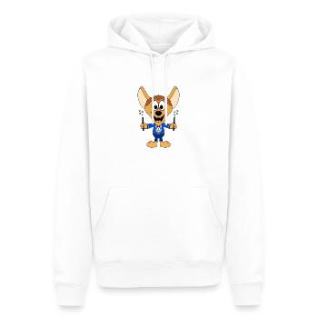 ZAUBERER - MAGIER - HYÄNE - ZAUBERN - TIER - Männer Premium Bio Hoodie - Weiß - Vorne - Nico (187cm)