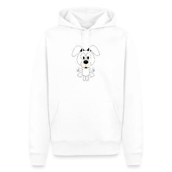 HUND - YOGA - PILATES - TIER - TIERISCH - Männer Premium Bio Hoodie - Weiß - Vorne - Nico (187cm)