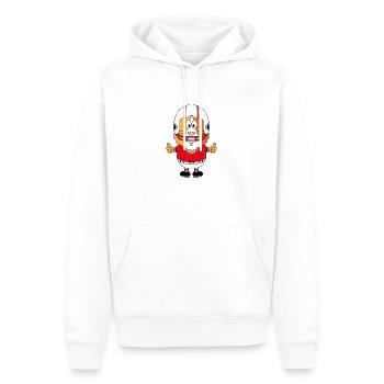 AMERICAN FOOTBALL - MEERSCHWEINCHEN - SPORT - TIER - Männer Premium Bio Hoodie - Weiß - Vorne - Nico (187cm)