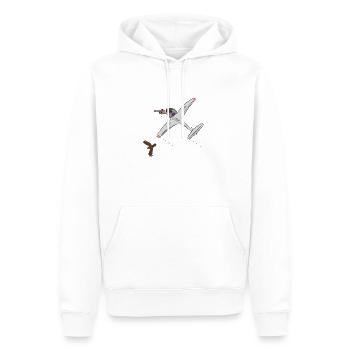 Communion nature fond transparent - Sweat à capuche Premium bio Homme - blanc - Devant - Nico (187cm)