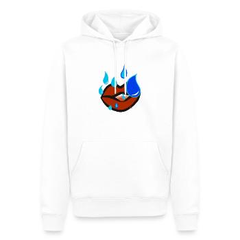 Lèvres à la recherche de larmes v12 00 - Sweat à capuche Premium bio Homme - blanc - Devant - Nico (187cm)