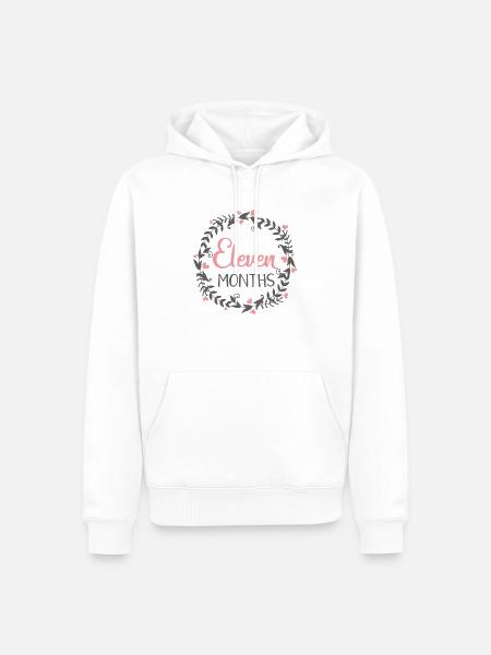 11 MILESTONES HEART - Männer Premium Bio Hoodie - Weiß