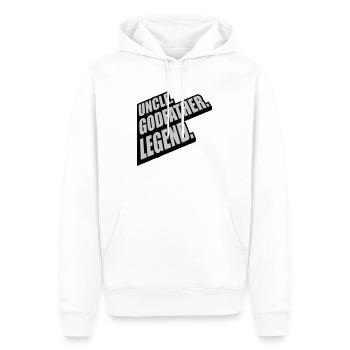 Citation de légende de l’oncle parrain - Sweat à capuche Premium bio Homme - blanc - Devant - Nico (187cm)