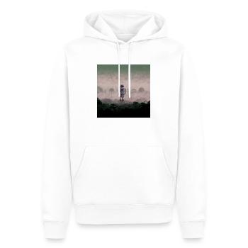 Lonely Voyager 009 - Männer Premium Bio Hoodie - Weiß - Vorne - Nico (187cm)