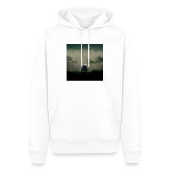 Lonely Voyager 005 - Männer Premium Bio Hoodie - Weiß - Vorne - Nico (187cm)