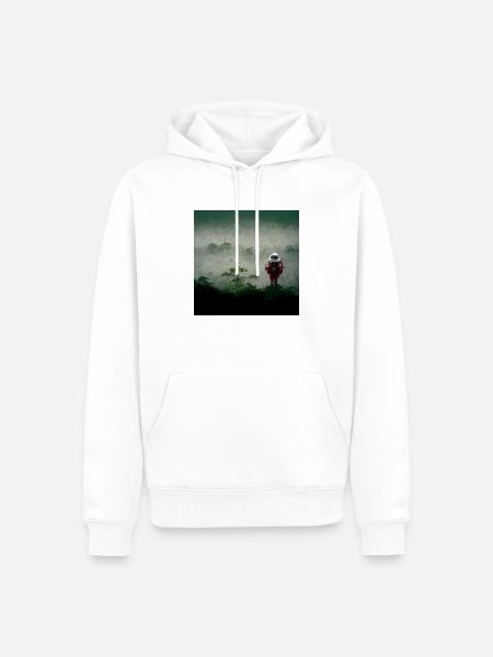 Lonely Voyager 001 - Männer Premium Bio Hoodie - Weiß