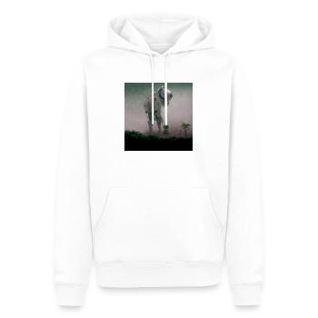 Lonely Voyager 026 - Männer Premium Bio Hoodie - Weiß - Vorne - Nico (187cm)