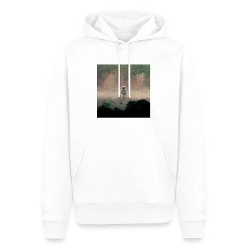Lonely Voyager 035 - Männer Premium Bio Hoodie - Weiß - Vorne - Nico (187cm)