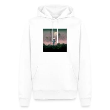 Lonely Voyager 047 - Männer Premium Bio Hoodie - Weiß - Vorne - Nico (187cm)