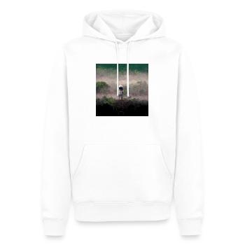 Lonely Voyager 040 - Männer Premium Bio Hoodie - Weiß - Vorne - Nico (187cm)