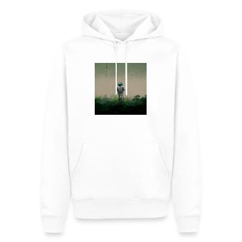 Lonely Voyager 059 - Männer Premium Bio Hoodie - Weiß - Vorne - Nico (187cm)