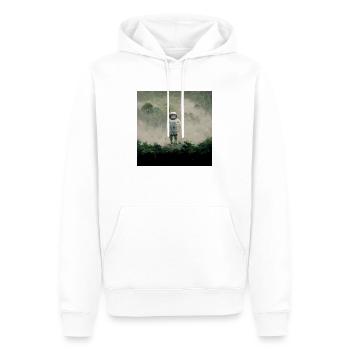 Lonely Voyager 043 - Männer Premium Bio Hoodie - Weiß - Vorne - Nico (187cm)