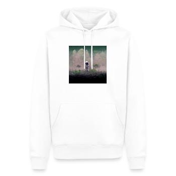Lonely Voyager 048 - Männer Premium Bio Hoodie - Weiß - Vorne - Nico (187cm)